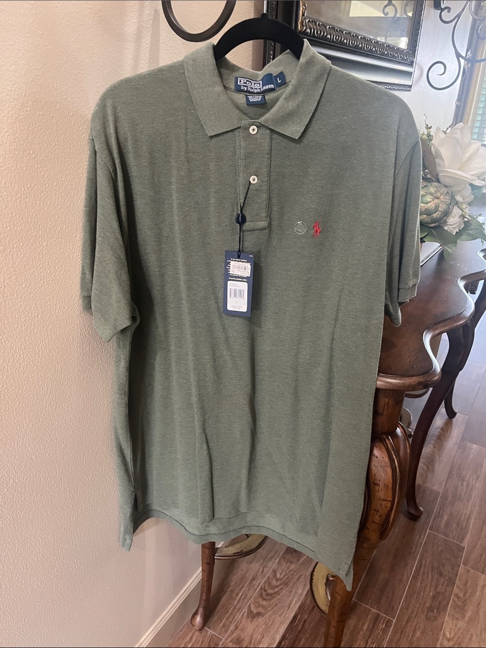 Polo by Ralph Lauren Olive Green Short Sleeve Polo with Red Pony